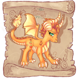 Size: 1000x1000 | Tagged: safe, alternate version, artist:kokolat_spark, applejack, dragon, g4, claws, dragonified, dragonjack, eyelashes, female, horns, nose piercing, nose ring, piercing, simple background, solo, species swap, transparent background, wings