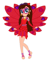 Size: 601x678 | Tagged: safe, artist:cookiechans2, artist:user15432, fairy, human, equestria girls, g4, arcanix, barefoot, barely eqg related, base used, clothes, crossover, ear piercing, earring, equestria girls style, equestria girls-ified, eyeshadow, fairy wings, fairyized, feet, fingerless gloves, gloves, headband, jewelry, makeup, nintendo, pauline, piercing, rainbow s.r.l, red dress, red wings, simple background, solo, super mario bros., transparent background, wings, winx, winx club, winxified
