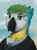 Size: 1280x1724 | Tagged: safe, artist:monx94, oc, oc only, oc:julio penario, bird, parrot, equestria at war mod, bowtie, brazil, bust, looking at you, portrait, simple background, solo