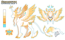 Size: 1280x800 | Tagged: safe, artist:lastnight-light, oc, oc only, oc:seraphim, alicorn, pony, seraph, seraphicorn, alicorn oc, horn, male, multiple wings, simple background, solo, tail feathers, transparent background, wing ears, winged hooves, wings