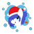 Size: 1920x1920 | Tagged: safe, artist:ragedox, oc, oc:blue snow, oc:isaac pony, earth pony, pony, blue eyes, blue mane, bust, christmas, cute, hat, holiday, male, santa hat, simple background, transparent background, vector