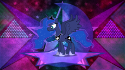 Size: 3840x2160 | Tagged: safe, artist:dashiesparkle edit, artist:laszlvfx, edit, princess luna, pony, g4, high res, solo, wallpaper, wallpaper edit