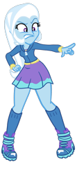 Size: 786x1768 | Tagged: safe, artist:gmaplay, trixie, equestria girls, g4, pointing, simple background, solo, transparent background, trixie is not amused, unamused