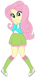 Size: 1429x2522 | Tagged: safe, alternate version, artist:gmaplay, fluttershy, equestria girls, g4, alternate clothes, simple background, solo, transparent background