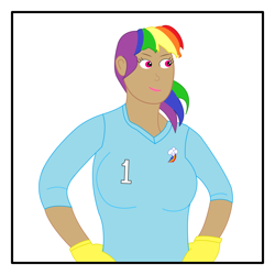 Size: 1200x1200 | Tagged: safe, artist:nate5700, rainbow dash, human, g4, bust, female, humanized, simple background, solo, white background