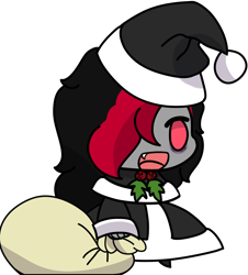 Size: 1024x1132 | Tagged: safe, artist:lazerblues, oc, oc only, oc:miss eri, human, equestria girls, g4, christmas, holiday, humanized, padoru, simple background, solo, transparent background