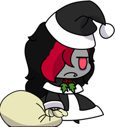 Size: 1024x1132 | Tagged: safe, artist:lazerblues, oc, oc only, oc:miss eri, human, equestria girls, g4, christmas, holiday, humanized, padoru, simple background, solo, transparent background