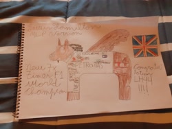 Size: 4128x3096 | Tagged: safe, artist:super-coyote1804, alicorn, pony, colored pencil drawing, formula 1, great britain, lewis hamilton, ponified, solo, traditional art, united kingdom