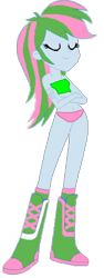 Size: 386x1024 | Tagged: artist needed, safe, artist:mario101, oc, oc only, oc:aurora sprint, equestria girls, equestria girls series, g4, equestria girls-ified, female, rainbow dash's boots, rainbow dash's clothes, rainbow dash's socks, recolor, simple background, solo, trace, transparent background