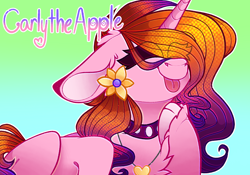 Size: 2388x1668 | Tagged: safe, artist:wisteriations, oc, oc only, pony, unicorn, female, mare, solo, tongue out