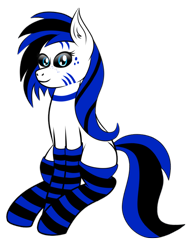 Size: 828x1080 | Tagged: safe, artist:sgt.acey, derpibooru exclusive, oc, oc only, oc:kaitri, earth pony, pony, 2021 community collab, derpibooru community collaboration, clothes, simple background, socks, solo, striped socks, transparent background