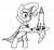 Size: 640x583 | Tagged: safe, artist:ewoudcponies, trixie, pony, unicorn, g4, bipedal, black and white, cape, clothes, female, grayscale, hat, monochrome, rocket, sketch, solo, traditional art, trixie's cape, trixie's hat