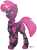 Size: 1350x1830 | Tagged: safe, artist:fluffyxai, tempest shadow, pony, g4, accessory, alternate design, alternate hairstyle, armor, clothes, ear piercing, female, horn, looking at you, magic, magical artifact, mare, piercing, prosthetic horn, prosthetics, redesign, reformed, scar, simple background, solo, standing, tempest gets her horn back, transparent background