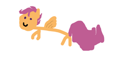 Size: 1920x1080 | Tagged: safe, scootaloo, pony, g4, 1000 hours in ms paint, simple background, solo, white background