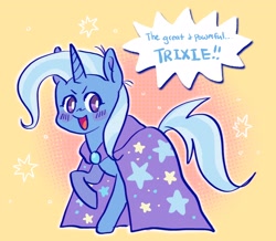 Size: 2048x1788 | Tagged: safe, artist:alexbeeza, trixie, pony, unicorn, g4, blushing, cute, diatrixes, female, great and powerful, mare, open mouth, solo