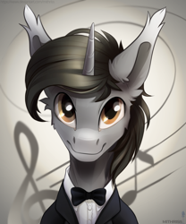 Size: 2500x3000 | Tagged: safe, artist:mithriss, oc, oc only, oc:darius, pony, unicorn, bust, high res, solo