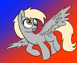 Size: 900x733 | Tagged: safe, artist:slamjam, derpy hooves, pegasus, pony, g4, female, gradient background, mare, solo, wavy mouth