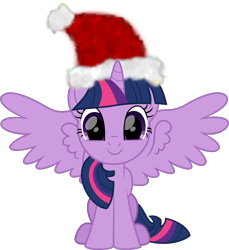 Size: 1499x1639 | Tagged: safe, artist:php178, derpibooru exclusive, part of a set, twilight sparkle, alicorn, pony, g4, .svg available, christmas, cute, happy, hat, holiday, inkscape, lincolnbrewsterfan is trying to murder us, lincolnbrewsterfan's christmas ponies, looking at you, santa hat, simple background, sitting, smiling at you, solo, svg, transparent background, twiabetes, twilight sparkle (alicorn), vector, weapons-grade cute, winter