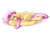 Size: 3076x2184 | Tagged: safe, artist:anon_1515, fluttershy, pegasus, pony, g4, :<, explicit source, eyebrows, female, freckles, high res, lidded eyes, lying down, prone, simple background, solo, spread wings, squishy, squishy cheeks, white background, wings