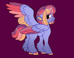 Size: 2800x2200 | Tagged: safe, artist:loryska, oc, oc only, pegasus, pony, colored wings, female, high res, magical lesbian spawn, mare, multicolored wings, offspring, parent:rainbow dash, parent:twilight sparkle, parents:twidash, simple background, solo, wings