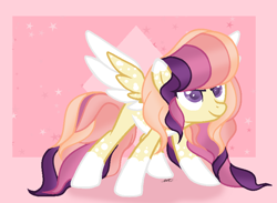 Size: 778x568 | Tagged: safe, artist:stelladiamond, oc, oc only, oc:crystal nova, pegasus, pony, female, mare, solo, two toned wings, wings