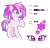 Size: 1321x1276 | Tagged: safe, artist:riariirii2, oc, oc only, oc:purple light, pony, unicorn, base used, ethereal mane, eye, eyes, female, gritted teeth, hoof on chest, horn, looking at something, mare, raised hoof, reference sheet, simple background, solo, starry mane, transparent background, unicorn oc