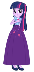 Size: 1024x2135 | Tagged: safe, alternate version, artist:cartoonmasterv3, twilight sparkle, alicorn, human, equestria girls, g4, clothes, female, humanized, long skirt, simple background, skirt, solo, transparent background, twilight sparkle (alicorn), vector