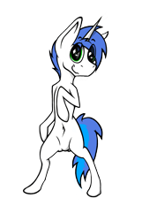 Size: 1290x2000 | Tagged: safe, artist:bumskuchen, oc, oc only, oc:shifting gear, pony, unicorn, 2021 community collab, derpibooru community collaboration, bipedal, happy, looking at you, simple background, solo, standing, transparent background