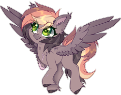 Size: 2865x2244 | Tagged: safe, artist:_spacemonkeyz_, oc, oc only, oc:dawnstar, pegasus, pony, amputee, high res, scar, simple background, solo, transparent background