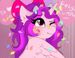 Size: 4981x3862 | Tagged: safe, artist:2pandita, oc, oc only, alicorn, pony, bow, female, hair bow, mare, solo