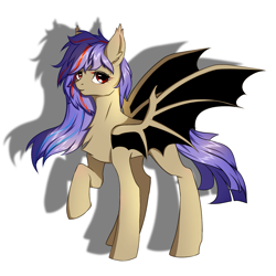 Size: 1500x1500 | Tagged: safe, oc, oc only, oc:lenaga, bat pony, pony, simple background, solo, white background