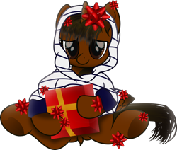 Size: 3284x2786 | Tagged: safe, artist:lincolnbrewsterfan, derpibooru exclusive, oc, oc only, oc:nocturnal vision, alicorn, pony, my little pony: the movie, .svg available, alicorn oc, bow, christmas, christmas ponies, christmas presents, colored wings, cute, cute pony, cuternal vision, dock, frog (hoof), gold, gradient wings, happy, happy new year, happy new year 2021, highlights, holiday, horn, inkscape, merry christmas, merry christmas 2020, movie accurate, nc-tv, nc-tv:creator ponified, nocturnal vision's striped hoodie, ponified, present, realistic mane, red, shading, simple background, smiling, smiling at you, solo, svg, transparent background, underhoof, vector, wings