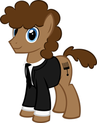 Size: 1582x2001 | Tagged: safe, artist:stellardust, derpibooru exclusive, oc, oc only, oc:strong runner, earth pony, pony, 2021 community collab, derpibooru community collaboration, clothes, male, simple background, smiling, solo, stallion, standing, suit, transparent background
