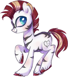 Size: 470x532 | Tagged: safe, artist:misspinka, oc, oc only, oc:savage heart, hybrid, pony, zony, male, simple background, solo, transparent background