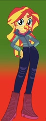 Size: 391x1032 | Tagged: safe, artist:violarules, sunset shimmer, equestria girls, g4, cute, face mask, female, mask, shimmerbetes, solo