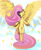 Size: 1397x1700 | Tagged: safe, artist:imadeoos, fluttershy, pegasus, pony, g4, eyes closed, feather, female, flying, frog (hoof), large wings, sky, solo, spread wings, underhoof, wings