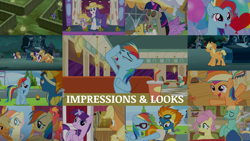 Size: 1986x1117 | Tagged: safe, edit, edited screencap, editor:quoterific, screencap, apple bloom, applejack, big macintosh, derpy hooves, discord, fluttershy, granny smith, honey curls, mare e. lynn, pinkie pie, rainbow dash, rarity, scootaloo, silver lining, silver zoom, spike, spitfire, starlight glimmer, sweetie belle, twilight sparkle, zephyr breeze, dragon, earth pony, pegasus, pony, unicorn, flutter brutter, g4, harvesting memories, magic duel, my little pony: friendship is forever, newbie dash, scare master, simple ways, the mysterious mare do well, the saddle row review, what about discord?, alicorn costume, alternate hairstyle, care mare, clothes, compilation, costume, cutie mark crusaders, dynamic dash, egghead, egghead dash, fake horn, fake wings, glasses, imitation, impersonating, mane seven, mane six, mane swap, maze, mocking, nightmare night costume, rainbow fash, rarihick, rule 63, toilet paper roll, toilet paper roll horn, twilight muffins, uniform, wig, wonderbolts uniform