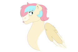 Size: 1280x854 | Tagged: safe, artist:itstechtock, oc, oc only, oc:luminaire, pegasus, pony, bust, female, mare, portrait, simple background, solo, white background