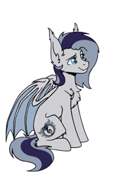 Size: 952x1440 | Tagged: safe, artist:dorkmark, oc, oc only, oc:naisha, bat pony, pony, 2021 community collab, derpibooru community collaboration, simple background, solo, transparent background