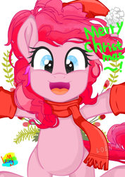 Size: 2894x4093 | Tagged: safe, artist:loen m, pinkie pie, earth pony, pony, g4, christmas, holiday, merry christmas