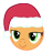 Size: 48x48 | Tagged: safe, applejack, earth pony, pony, g4, christmas, emoticon, hat, holiday, mlpforums, picture for breezies, santa hat, smiling, solo