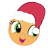 Size: 48x48 | Tagged: safe, applejack, earth pony, pony, g4, christmas, emoticon, happy, hat, holiday, mlpforums, santa hat, solo