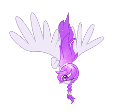 Size: 1824x1696 | Tagged: safe, artist:riariirii2, oc, oc only, pegasus, pony, base used, braid, falling, pegasus oc, simple background, solo, transparent background, wings