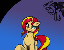 Size: 1280x989 | Tagged: safe, artist:warskunk, sunset shimmer, pony, unicorn, g4, looking at you