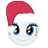 Size: 48x48 | Tagged: safe, rarity, pony, g4, christmas, emoticon, happy, hat, holiday, mlpforums, santa hat, solo