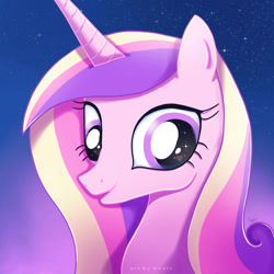 Size: 1024x1024 | Tagged: safe, artist:nnaly, princess cadance, alicorn, pony, g4, bust, female, heart eyes, mare, portrait, signature, smiling, solo, wingding eyes