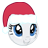 Size: 48x48 | Tagged: safe, rarity, pony, g4, christmas, emoticon, hat, holiday, mlpforums, picture for breezies, please, pretty please, santa hat, solo