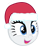 Size: 48x48 | Tagged: safe, rarity, pony, g4, christmas, emoticon, happy, hat, holiday, mlpforums, picture for breezies, santa hat, simple background, solo, transparent background