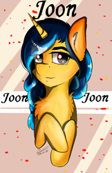 Size: 1180x1820 | Tagged: safe, artist:yuris, oc, oc only, pony, unicorn, horn, solo, unicorn oc