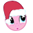 Size: 48x48 | Tagged: safe, pinkie pie, pony, g4, :o, christmas, emoticon, hat, holiday, intrigued, looking up, mlpforums, open mouth, picture for breezies, santa hat, simple background, solo, transparent background